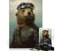 Sea Otter As A Pilot Jigsaw Puzzles for Adults1000 Pieces Clear Logic Toy Leisure Time Perfect Cut Creative Gift (38x26cm)