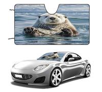 Sea Otter Car Windshield Sun Shade Thickened Automotive Glass Sunshade Foldable Sun Shade Keeps Your Vehicle Cool Universal Windshield Cover for Car Trucks SUV