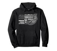 Sea Otter Cartoon American Flag Animal Pullover Hoodie