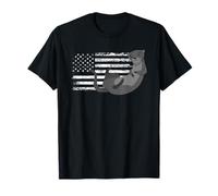 Sea Otter Cartoon American Flag Animal T-Shirt
