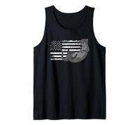 Sea Otter Cartoon American Flag Animal Tank Top