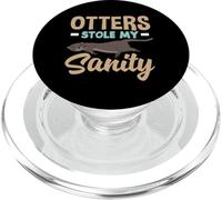 Sea Otter Cartoon Otters Stole My Sanity PopSockets PopGrip for MagSafe