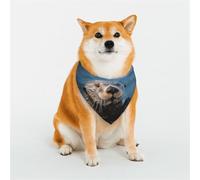 Sea Otter Dog Bandanas Medium Adjustable Dog Scarf Triangle Bibs Double Reversible Kerchief Scarf Washable Daily Handkerchief for Medium Large Dog Puppy Cat Gift