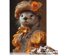 Sea Otter Duchess Jigsaw Puzzles Puzzle for Adults Kids. 1000 Pieces Great Gifts Challenge Toy Educational Game Home Decoration for Educational Games Gifts 1000pcs (40x28cm)