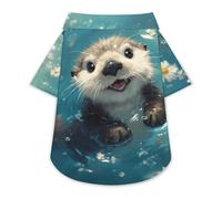 Sea Otter Floating in Water Cute Dog Shirt Soft Cozy Pet T-Shirts Pullover Cat Clothes