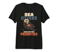 Sea Otter Kelp Forest Marine Biology Coastal Wildlife Gift Premium T-Shirt