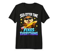 Sea Otter Kelp Forest Marine Biology Coastal Wildlife Gift Premium T-Shirt