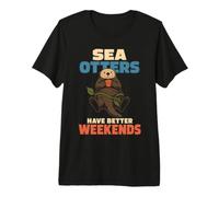 Sea Otter Kelp Forest Marine Biology Coastal Wildlife Gift Premium T-Shirt