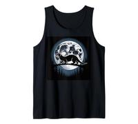 Sea Otter Merch Full Moon Otter Stuff Vintage Sea Otters Tank Top