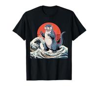 Sea Otter Merch Otter Retro Japanese Art Vintage Sea Otters T-Shirt
