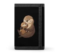Sea Otter Mom Trifold Wallet Cute Card Slots Holder Clutch Purse Wallets for Men Women