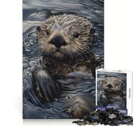 Sea Otter Portrait 1000 Piece Jigsaw Puzzles for Adults Improve Memory Anxiety Relief Sharp Edge Wall Art Decor (50x75cm)