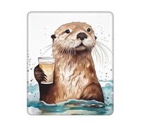 Sea Otter Print Gaming Mouse Pad Mouse Mat 10 X 12 Inch Non-Slip Rubber Base Desk Mat for Office Home Laptop