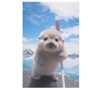 Sea Otter Puzzle Adults And Teenagers 1000 Pieces Wooden Jigsaw Educational Game Toy Family Decoration (78×53cm)