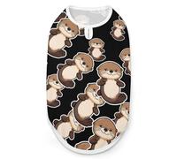 Sea Otter Sticker Funny Dog Shirts Sleeveless Pet Tank Top Comfort Pets Clothes Vest for Small Medium Dogs Cat S