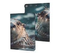 Sea Otter Swimming Case Compatible for ipad 2017/2018/Air1/Air2 (9.7in) Tablet Cases Stand Protective Cover with Sleep/Wake