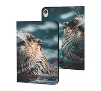 Sea Otter Swimming Case Compatible for ipad Mini6 (8.3in) Tablet Cases Stand Protective Cover with Sleep/Wake