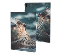 Sea Otter Swimming Case Compatible for ipad Pro/ipad Air3(10.5in) Tablet Cases Stand Protective Cover with Sleep/Wake