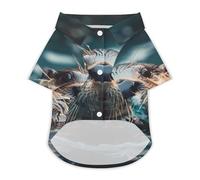 Sea Otter Swimming Hawaii Shirt Print Dog Clothes T-Shirt Beach for Puppy Cat XL