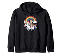 Sea Otter Unicorn Rainbow Otters Zip Hoodie