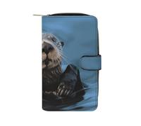 Sea Otter Wallet Multifunctional Wallets for Men Compact Wallet Purse Passport Bag