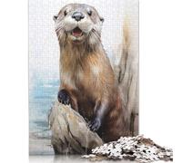 Sea Otter Watercolor Art Puzzle for Adults And Teenagers 1000 Pieces Puzzle Adult Jigsaw Puzzle for Adults Puzzles 1000pcs (75x50cm)