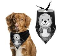 Sea Otters on The Water Pet Bandana Dogs Triangle Scarf Cats Handkerchief Puppy Costume