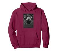 Sea Otters Sea Otter Pullover Hoodie, Adult Unisex, Burgundy, Small