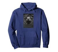 Sea Otters Sea Otter Pullover Hoodie, Adult Unisex, Navy Blue, Small