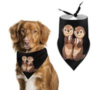Sea Otters with Softball Printed Dog Bandanas Funny Pets Triangle Scarf Puppies Handkerchief for Small Medium Large Dogs Cats Pet