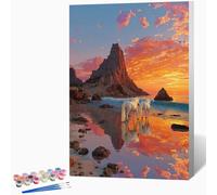 Sea Paint by Numbers for Adults, Horse Adult Paint by Numbers Canvas Kits, Hobbies for Adults Women, DIY Color Oil Painting Acrylic Painting for Beginners, Gifts for Women, Decor 28x38in -WX251040