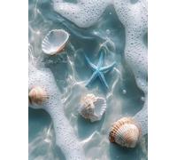 Sea Paint by Numbers for Adults Shell Painting by Numbers Canvas with Paint Brushes, DIY Acrylic Paints Kits Crafts for Adults Painting Number Children, Home Decor Gifts 70x90cm Without Frame H - 89