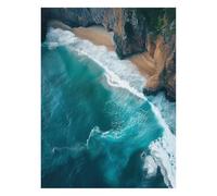 Sea Paint by Numbers Kit for Adults Landscape Acrylic Paint by Numbers 32x24 in, Canvas Painting Craft Kits for Kids Wall Decor, Large Canvas Wall Art Painting for Home Decor Gifts for Women JLYH-2831