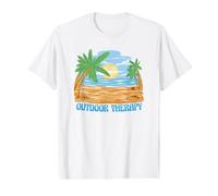 sea Palm, Beach Summer Vacation Pun Outdoor-Therapy Value Graphic T-Shirt