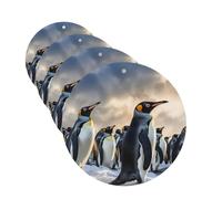 Sea Penguin Car Air Fresheners Cards Set of 4 Pieces Personalized Car Fresheners Gifts for Men Women Auto Aromatherapy Tablets Hanging Scented Cards for Wardrobe Bathroom