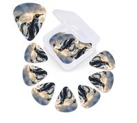 Sea Penguin Guitar Picks 12 Pack Plectrums with Organizer Box, 3 Different Thickness Includes Thin Medium Heavy Picks