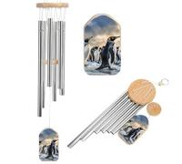 Sea Penguin Wind Chimes for Outside Memorial Tuned Outdoor Windchimes Large Garden Decor Wind Chime with Melodious Sound for Mom Dad Grandma Home Garden Patio Decor