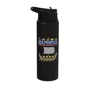 Sea Peoples Bronze Age Helmets Funny History Stainless Steel Insulated Water Bottle