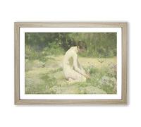 Sea-Pinks by Henry Scott Tuke Framed Print | A2 Oak Framed Wall Art | Ready to Hang | Modern Nautical Picture | Living Room Bedroom Lounge Office