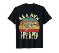 Sea Rex Skeleton Retro Vintage Paleontology Dinosaur T-Shirt