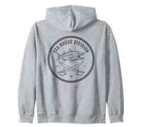Sea Rogue Division Rope Circle Barracuda Battle Emblem Zip Hoodie