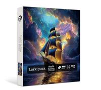 Sea Sailboat Puzzles for Adults 1000 Pieces, Colorful Nebula Jigsaw Puzzles Night Sky, Larkipuzz Unique Ocean Landscape Theme as Art Decor