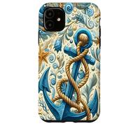 Sea Sailors On The Ocean Ship And Boat Anchor Blue Design Case for iPhone 11