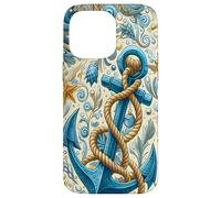 Sea Sailors On The Ocean Ship And Boat Anchor Blue Design Case for iPhone 14 Pro Max