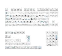 Sea Salt Course Dye Sublimation Keyboard Key Caps 136 Pieces Original Height Key Cover 61 64 68 84 87 96 980