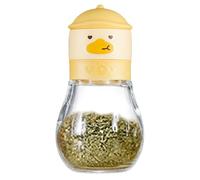 Sea Salt Grinder - Manual Pepper Grinder - Condiment Container Yellow Duck with Grinding Jar 180ml/200ml - Seasoning Grinding Container with Adjustable Roughness for E