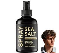 Sea Salt Spray for Hair Men, Sea Salt Spray, Natural Finish Sea S-alt S-pray for Hair, Volumizes & Texturizes, Light & Non-Greasy, Men's Texturizing Surf Spray, Ideal for All Hair Types, 100ml