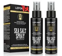 Sea Salt Spray for Hair Men - Texturizing & Thickening Sea Salt Spray with Kelp, Aloe Vera & Red Algae Extract, Mens Hair Products for Adds Instant Volume, Texture, & Light, Travel Hairspray 2x100ml