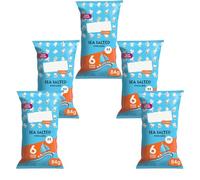 Sea Salted Popcorn, 5 x 60g, Lightly Salted,These ones bring a wave of sea-salted saltiness. Nothing but classic. Natural seasoning, sprinkled on fibre rich, butterfly corn. Oh, and vegan.