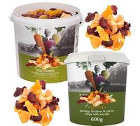 Sea Salted Vegetable Crisps Sharing Tub 600g - Hand-Cooked Root Veg Crisps - Lightly Salted - Ideal for Snacking & Parties - Pack of 2 - Trl